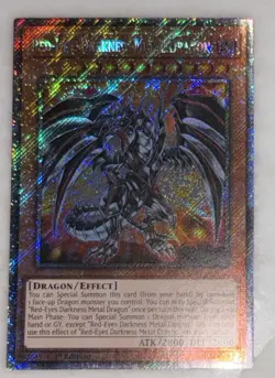 Red-Eyes Darkness Metal Dragon Platinum Secret Rare RA03 RA03-EN212 NM Yugioh - Image 1