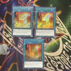 Yugioh! Dragon Ravine LCKC-EN072 x3 Playset Secret Rare Unlimited NM - Image 1
