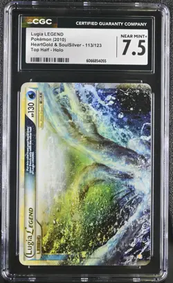 CGC 7.5 Lugia LEGEND 2010 HeartGold & SoulSilver Top 113/123 Holo Pokemon Card - Image 1