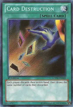 Card Destruction - LCYW-EN060 - Secret Rare - 1st Edition - Damaged - Image 1