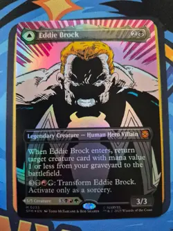 Eddie Brock / Venom, Lethal Protector M 0233 Borderless Foil Spider-Man MTG - Image 1