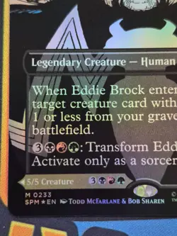 Eddie Brock / Venom, Lethal Protector M 0233 Borderless Foil Spider-Man MTG - Image 4