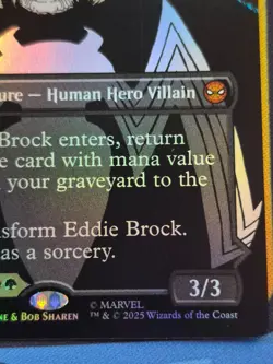 Eddie Brock / Venom, Lethal Protector M 0233 Borderless Foil Spider-Man MTG - Image 5