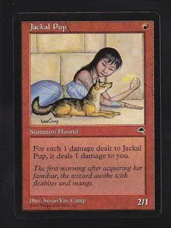 MTG Tempest Jackal Pup - Image 1