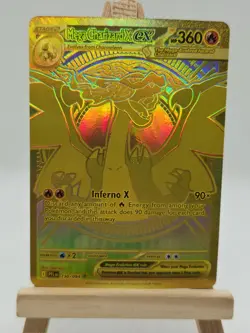 Mega Charizard X ex Gold Hyper Rare 130/094 Pokemon Phantasmal Flames English - Image 1