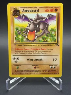 Pokemon TCG Aerodactyl Card 16/62 Fossil Rare Non-Holo - LP - Image 1