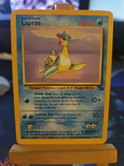 Pokemon TCG Lapras Fossil Unlimited Rare Card 25/62 non holo LP Condition - Image 1