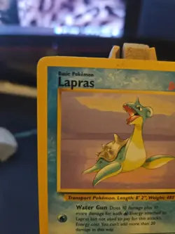 Pokemon TCG Lapras Fossil Unlimited Rare Card 25/62 non holo LP Condition - Image 2