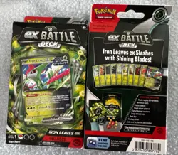Pokemon TCG Iron Leaves ex Battle Deck Lot of 2 Sealed Cards Deck New‼ - Image 1