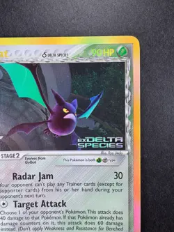 2005 Pokemon Crobat EX Delta Species 2/113 Reverse Holo Stamped - Image 3