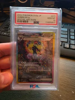 Pokemon PSA 10 Umbreon ex 217/187 SV8a Terastal Festival Special Art Rare JPN - Image 1