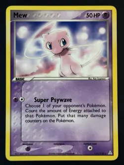 Pokemon Mew 111/110 Non Holo Promo EX Holon Phantoms - MP - Image 1