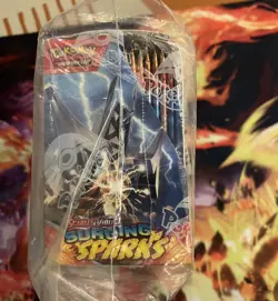 Pokemon TCG Scarlet & Violet Surging Sparks Booster box side rip see pix 🔥📦 - Image 5