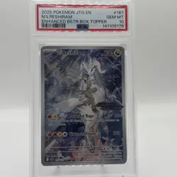 N's Reshiram - (Journey Together Stamped) 167/159 Box Topper PSA 10 Pokemon - Image 1