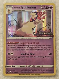 Pokemon Hisuian Typhlosion 052/189 Astral Radiance Stamped Promo English NM/M - Image 1
