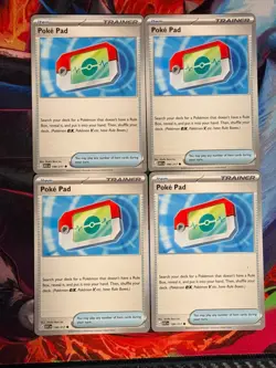 4x Poke Pad 198/217 Ascended Heroes Pokemon Trainer Mint/NM - Image 1