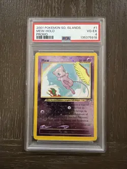 Pokemon 2001 Southern Islands Reverse Promo Holo Mew 1/18 PSA 4 - Image 1