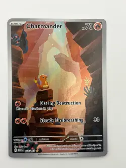 Pokemon TCG Charmander 168/165 Scarlet Violet 151 Illustration Rare Holo - NM - Image 1