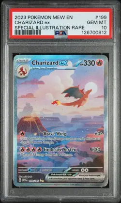 2023 Pokemon Mew En Charizard ex Scarlet & Violet 151 SIR Holo PSA 10 GEM MT - Image 1