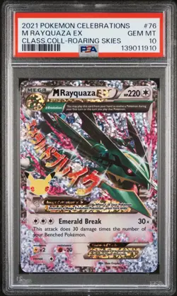PSA 10 M RAYQUAZA EX 76 CELEBRATIONS CLASSIC COLLECTION MEGA POKEMON MJ - Image 1