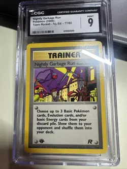 Nightly Garbage Run Pokemon 2000 Team Rocket 1st First Edition 77/82 Vintage - Image 1