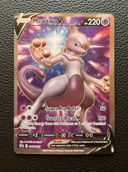 💥 Mewtwo V SWSH229 Sword & Shield Promo Full Art Pokemon TCG Holo - Image 1