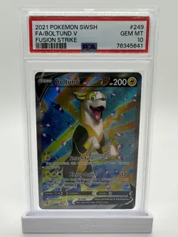 2021 Pokemon Boltund 249/264 Fusion Strike GEM MT PSA 10 - Image 1