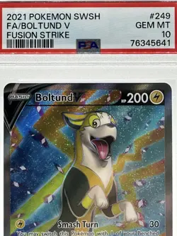 2021 Pokemon Boltund 249/264 Fusion Strike GEM MT PSA 10 - Image 2