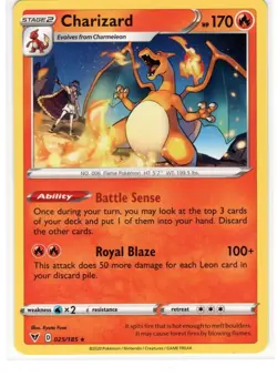 Charizard Non Holo Rare 025/185 Vivid Voltage M/NM Pokemon TCG - Image 1