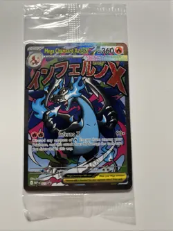 Mega Charizard X ex 023 Me: Mega Evolution Holo SEALED PROMO Full Art Pokemon - Image 1