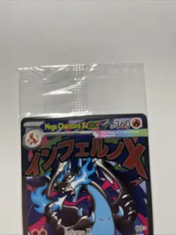 Mega Charizard X ex 023 Me: Mega Evolution Holo SEALED PROMO Full Art Pokemon - Image 2