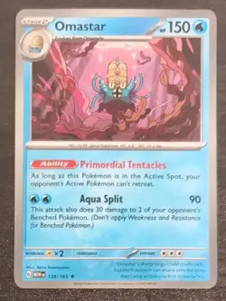 Omastar #139/165 Holo Rare Pokemon TCG Scarlet & Violet 151 Near Mint - Image 3