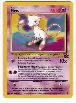 Pokemon TCG: MEW #8 2000 WotC Pokemon League Black Star Promo - Image 1