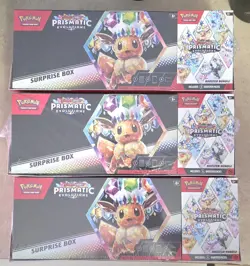 Pokemon Prismatic Evolutions 3x Sam’s Club Surprise Box + Booster Bundle - Image 1