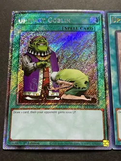 3x Upstart Goblin | 2x Platinum Secret Rare + 1x Gold Rare | NM | YuGiOh! - Image 4
