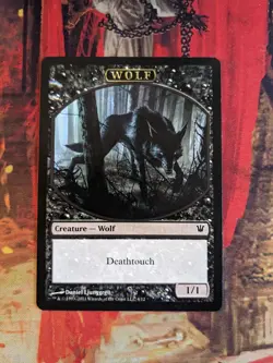 MTG Card : (1x) Wolf Token (Deathtouch) (Innistrad) - Image 1