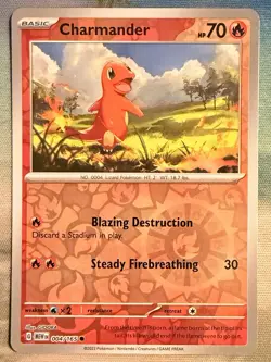Charmander 004/165 Reverse Holo Scarlet & Violet 151 Pokemon Card TCG NM - Image 1