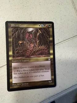 Silver Queen Summon Legend Magic The Gathering 1998 Stronghold Card Gold Legend - Image 1