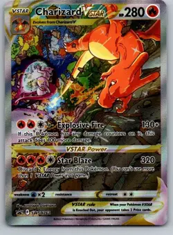 2022 POKEMON SWORD & SHIELD PROMO CARD HOLO CHARIZARD VSTAR #SWSH262 MINT - Image 1