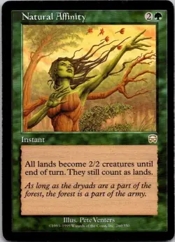 MTG Magic the Gathering Natural Affinity Mercadian Masques Played See Scan - Image 1