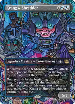 MTG Krang & Shredder - Foil - Borderless, NM-Mint, English Teenage Mutant Ninja - Image 1