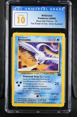 CGC 10 Pristine Articuno 22 The Power Of One Error Illustrator Promo Pokemon - Image 1
