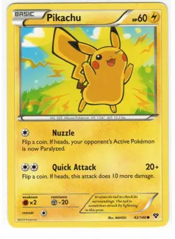 Pokemon - PIKACHU 42/146 XY BASE SET LP - Image 1