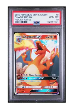 Pokemon - PSA 10 GEM MT - Charizard GX - Hidden Fates (HIF) - 9/68 - Image 1