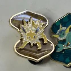 Nintendo Official Pokemon Jolteon Vaporeon Flareon Vmax Collection Pins Set Of 3 - Image 2