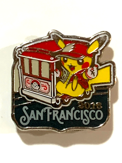 Pikachu San Francisco World Championships Pokemon Pin Badge Metal 2016 Enamel - Image 1