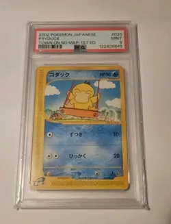 2002 POKEMON JPN THE TOWN ON NO MAP 1ST ED #020 PSYDUCK PSA 9 - Image 1