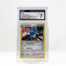 Pokemon Lucario Cosmos Holo #63 Sun & Moon Knock Out Coll 2016 - CGC 7 - Image 1