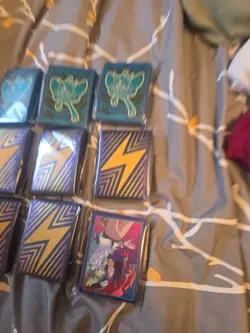 Lot Of 9 Pokemon Official TCG Sleeves Factory Sealed Surging Sparks Twilight Ma - Image 2