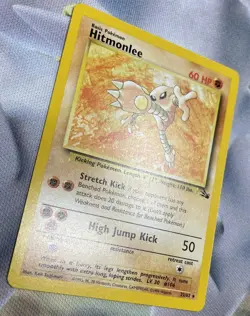 Pokemon TCG Fossil Hitmonlee 22/62 Rare Non-Holo - Image 2